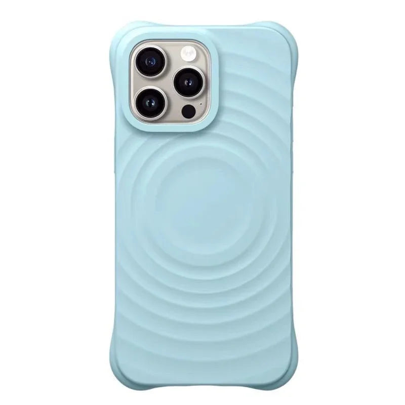 Ripple Silicone Engraved Letters Magnetic Phone Case Cover for IPhone 12 13 14 15 Pro Max Case for IPhone 15 Pro Max