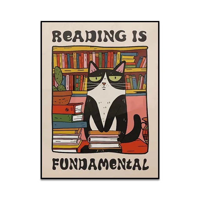 Are You Pooping Canvas Wall Art Print Poster Funny Bathroom Cat Toilet Decor Painting Home Decor Gift Unframed