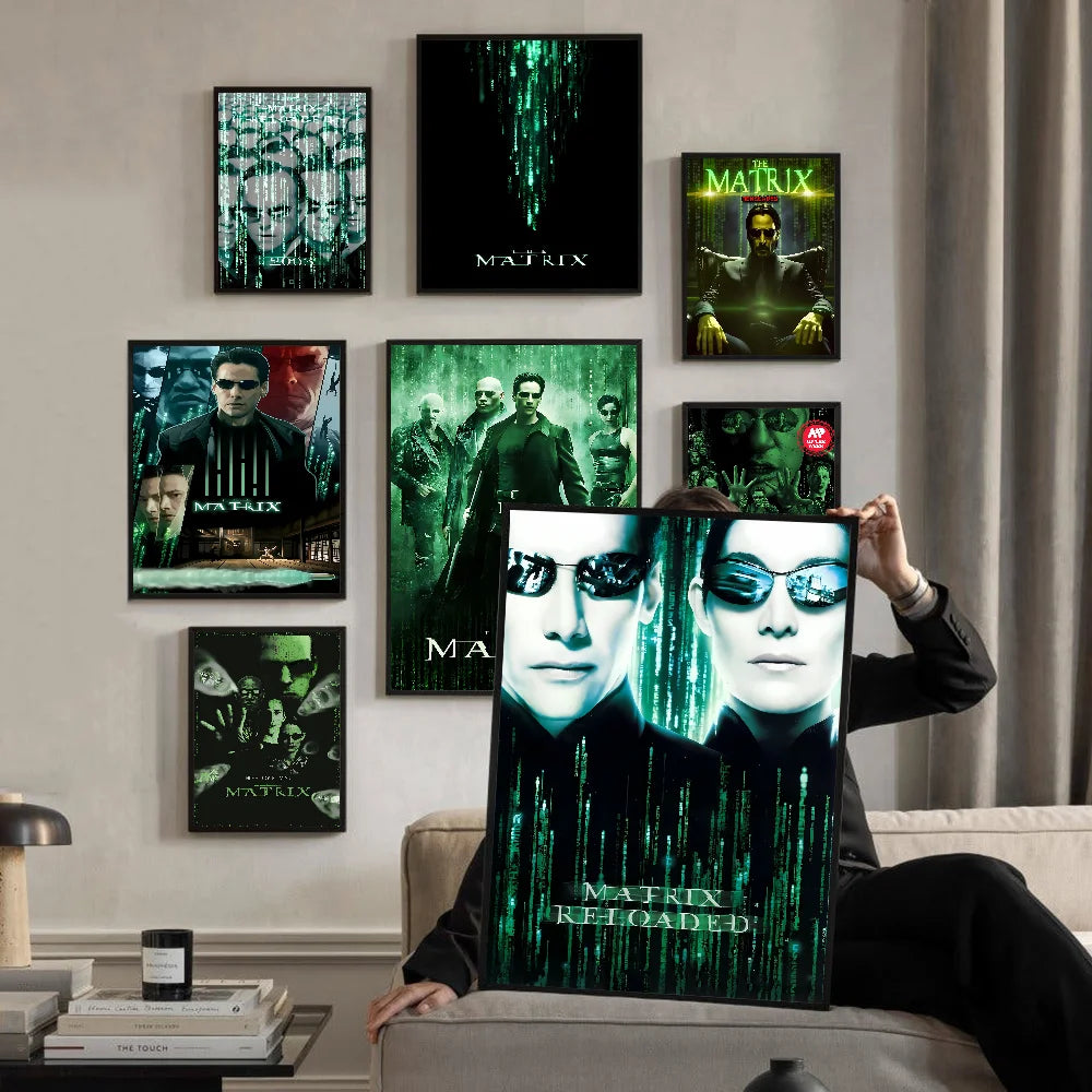 The Matrix Movie Sticky HD  Wall Art  Posters for Home Kawaii Room Decor Anime Posters Sticky HD Quality Retro  for Home