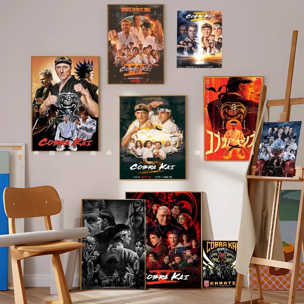 C-Cobra K-Kai Movie Sticky Posters Whitepaper Sticker DIY Room Bar Cafe Posters Wall Stickers