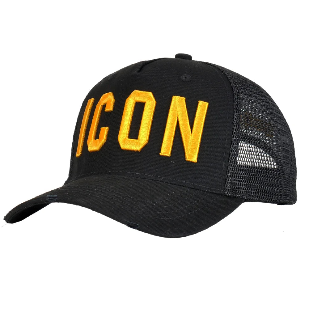 DSQICOND2 DSQ Mesh Summer Baseball Cap for Men Women Embroidery ICON Letters Dad Hat Hip Hop Trucker Cap Hombre Gorras Casquette