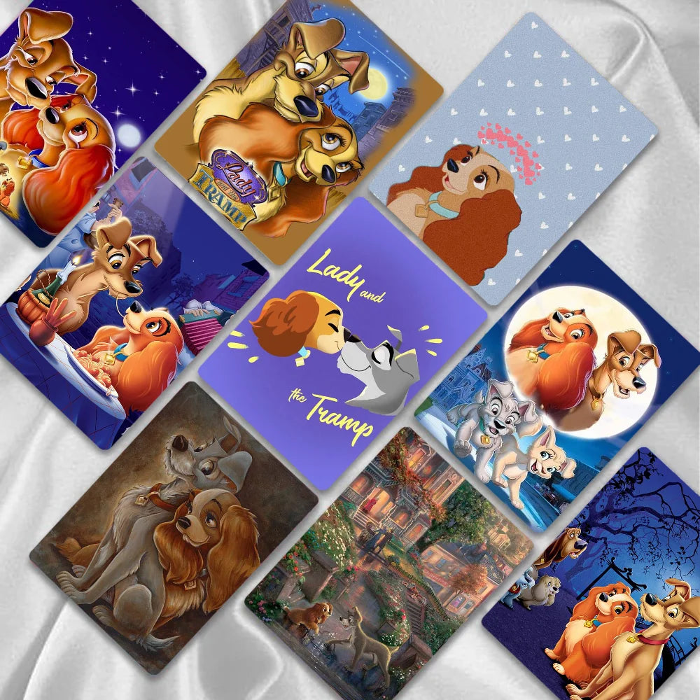 D-disney L-Lady And The Tramp Stickers Film Skin Cover For Credit Debit Card PVC