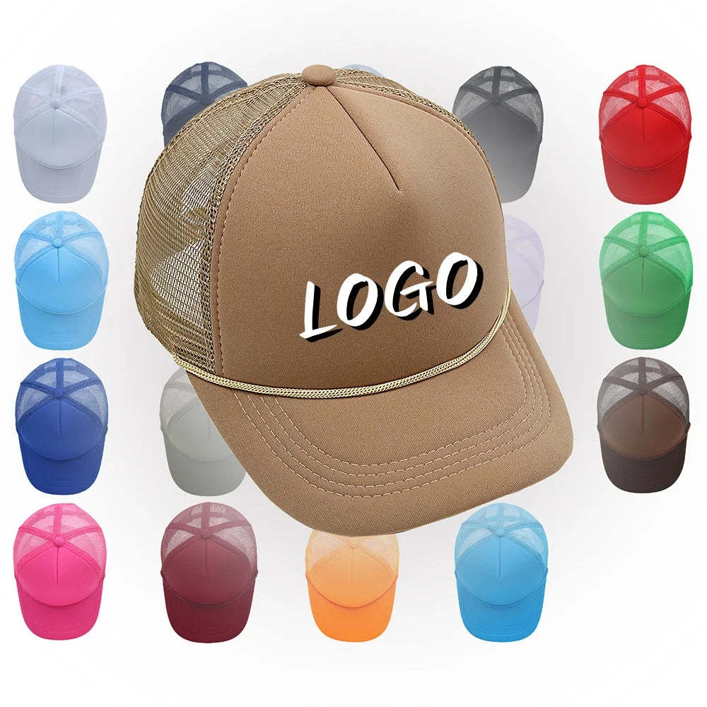 Customized Logo Summer Baseball Caps Men Mesh 5 Panel Cheaper Trucker Hats Outdoor Sport Snapback Caps Women Sun Dad Hat Gorras