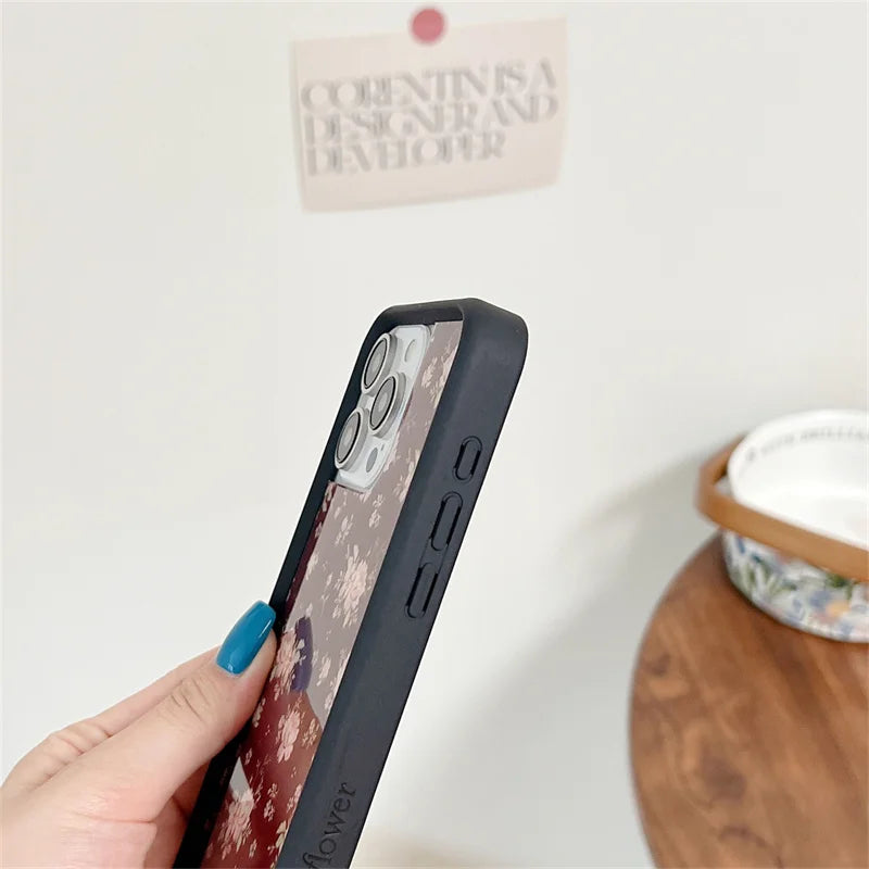 Wildflower Hot Wild Flowers Rose Phone Case for iPhone 15 14 13 12 16 Pro Max WF Ins Vintage Floral Gardenia Prunus Flower Shell