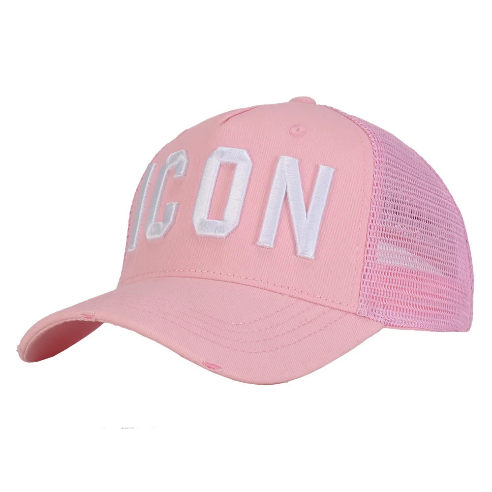 DSQICOND2 DSQ Mesh Summer Baseball Cap for Men Women Embroidery ICON Letters Dad Hat Hip Hop Trucker Cap Hombre Gorras Casquette