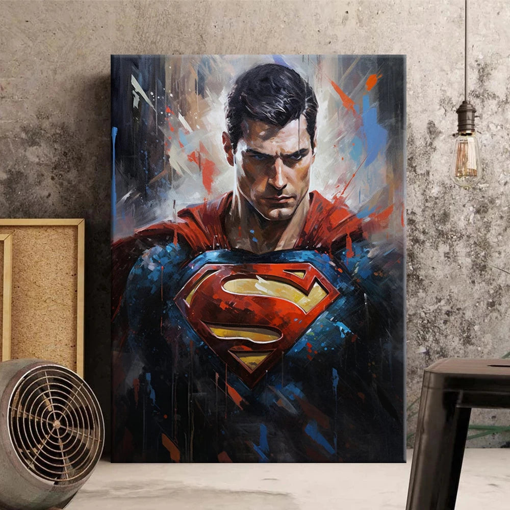 MINISO Poster Marvel Heroes Canvas Wall Art Print Spider-Man Captain America Hulk Art Mural Home Decor Birthday Christmas Gift