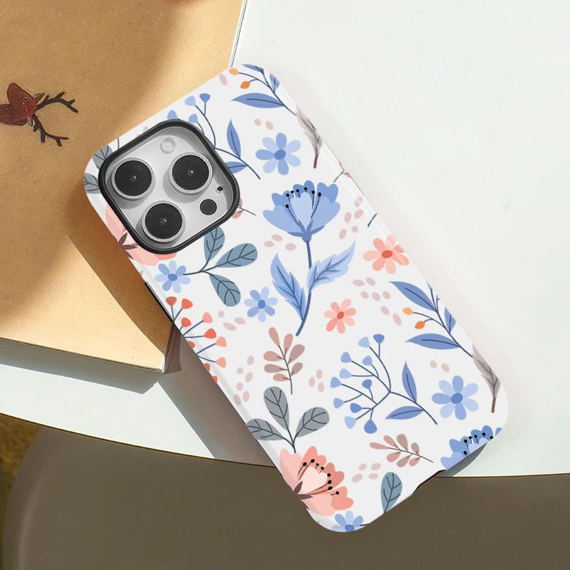 Luxury Shockproof Magnetic For Magsafe Phone Case for iphone 16 Pro Max 15 Pro 14 13 12 11 Wireless Charging PC Flower Cover