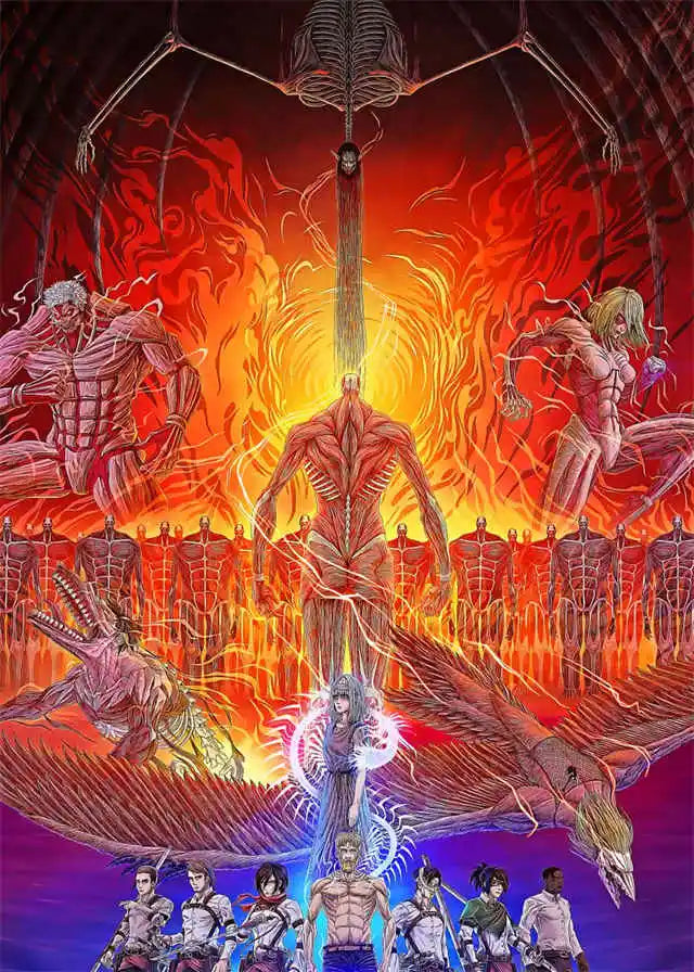 Anime Attack on Titan Final Season Poster  Aesthetic Manga Canvas Painting for Home Kids Room Wall Art Mural Decor