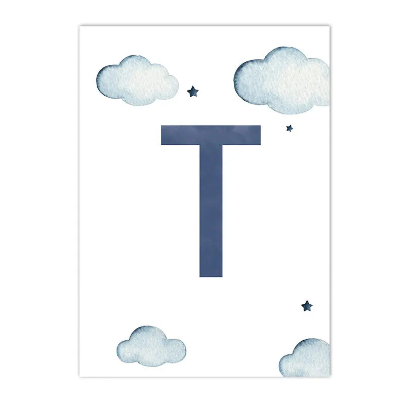 Hot Air Balloon Canvas Poster Custom Name Art Painting Blue Helicopter Plane Print Pictures Nursery Wall Posters Kids Room Decor