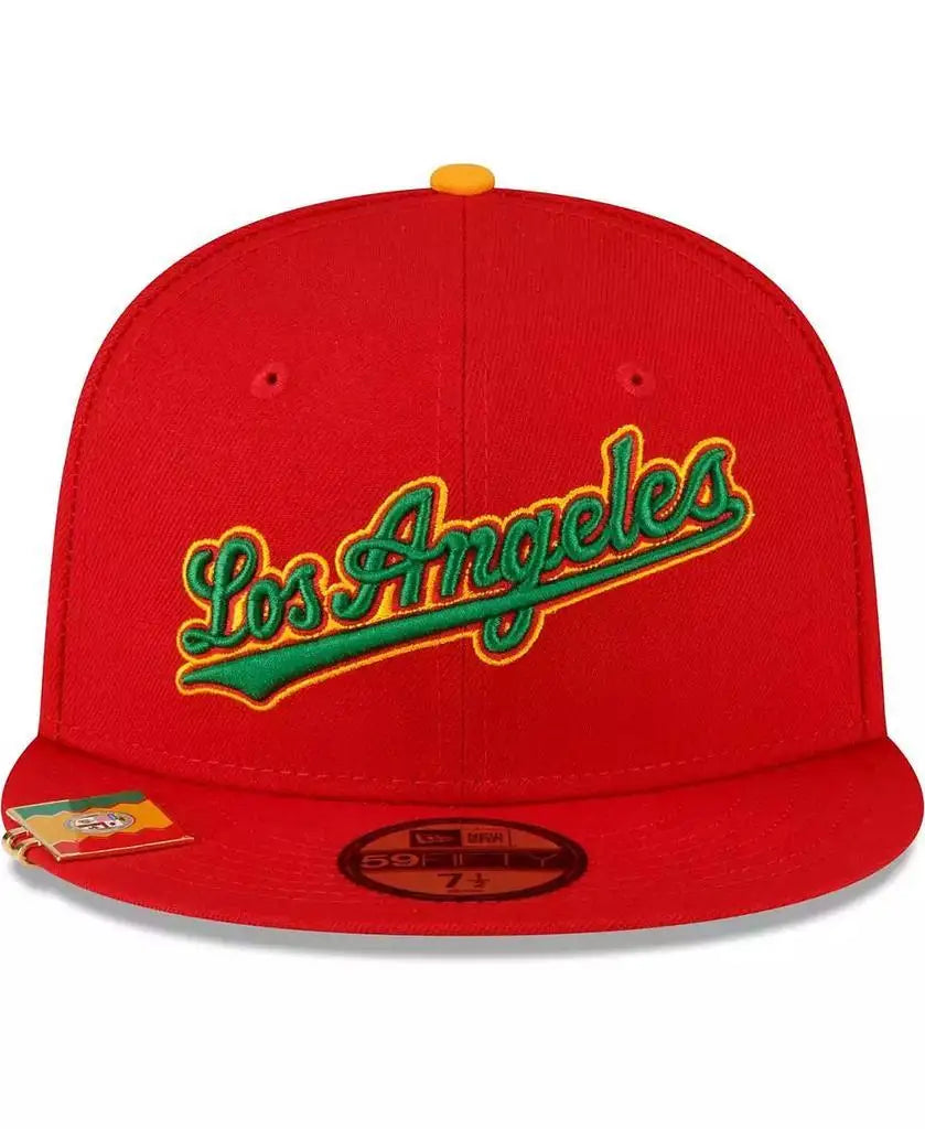 New Era | Men's Red Los Angeles Dodgers City Flag 59FIFTY Fitted Hat