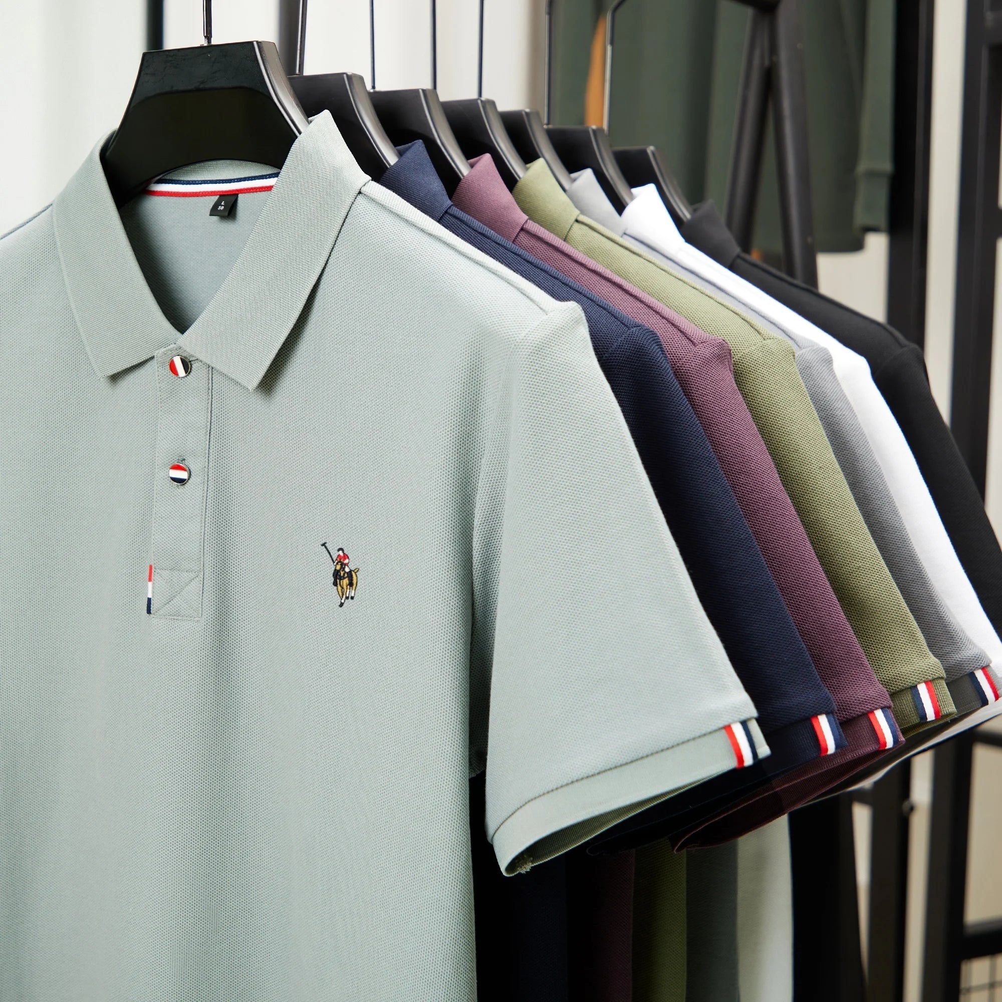 100% pure cotton men's high-end brand short sleeve polo shirt summer fashion hot selling pony embroidery golf top casual T-shirt