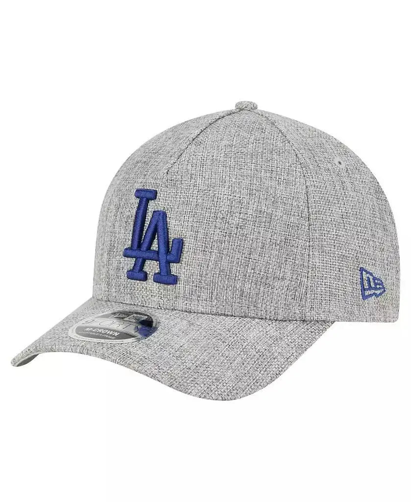 New Era | Men's Gray Los Angeles Dodgers Cotton Weave M-Crown A-Frame 9FORTY Adjustable Hat