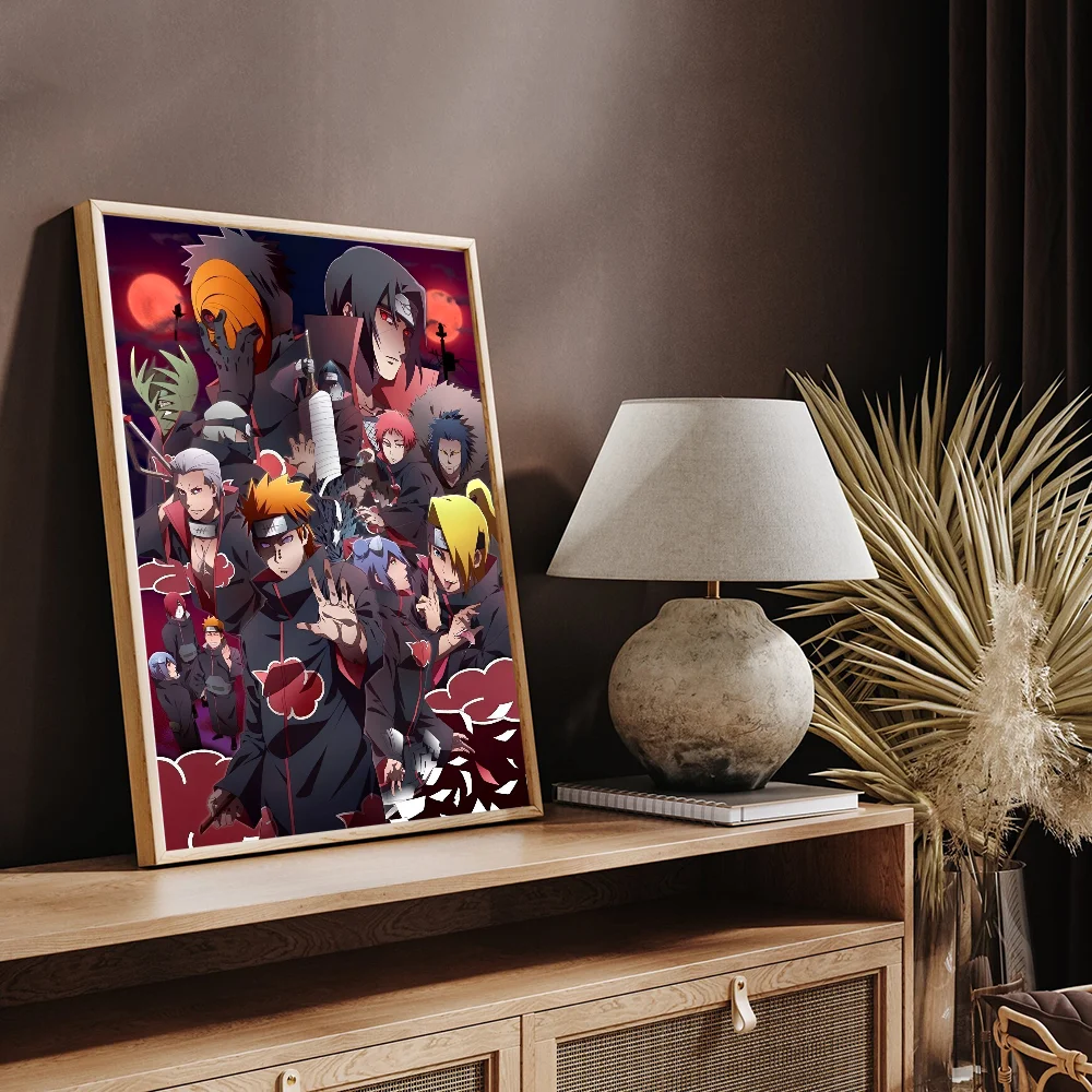 Anime Naruto Self-adhesive Art Poster Whitepaper Sticker DIY Room Bar Cafe Wall Decor