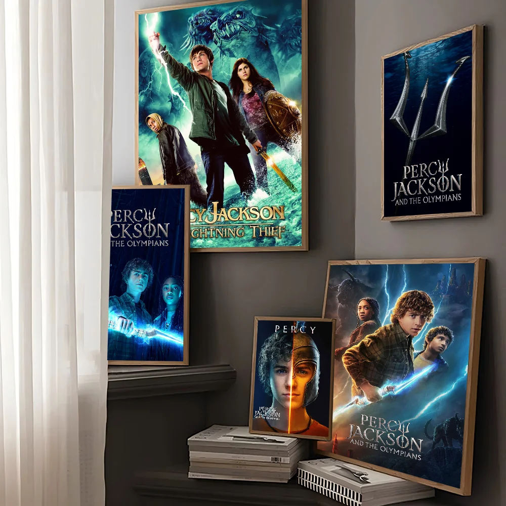 P-Percy J-JacksonS O-Olympians Self-adhesive Art Poster Whitepaper Sticker DIY Room Bar Cafe Wall Decor