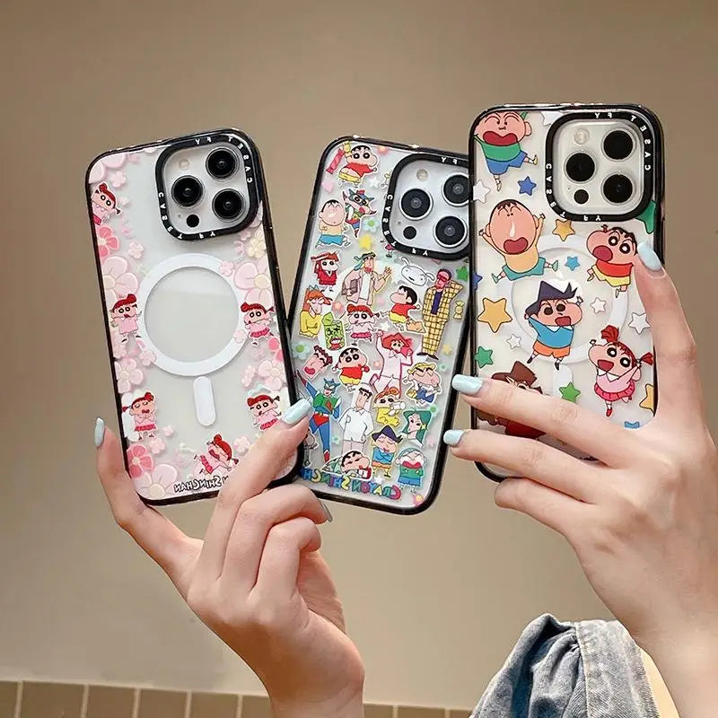 Cute Classic Anime Suitable for Apple iPhone 15 ProMax Magnetic Phone Case 13 Trendy Brand Wireless Charging 14pro