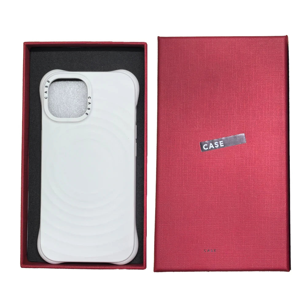 Wave Solid Color Silicone Phone Case With MagSafe For iPhone 16 15 14 13 Pro Max Plus Simple Celebrity Same Style Phone Case