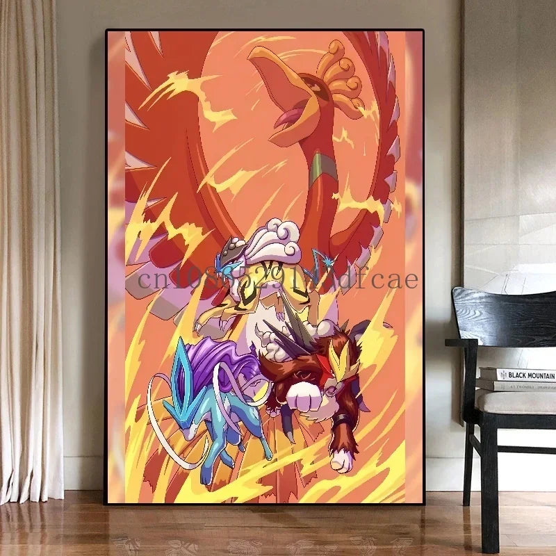 Classic Canvas Wall Art Aesthetic Poster Pokemon Pikachu Home Room Painting Cuadros Best Gift Hanging Gifts Cartoon Character