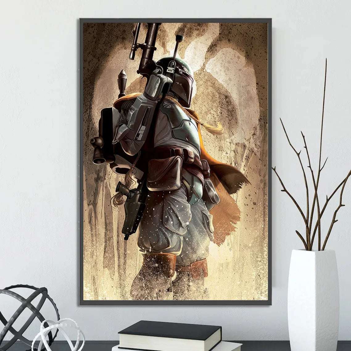 Star Wars Mandalorian Self-adhesive Poster Figures Home Decoration Painting Wall Art Computer Room Decor Kid Gift Yoda Wallpaper