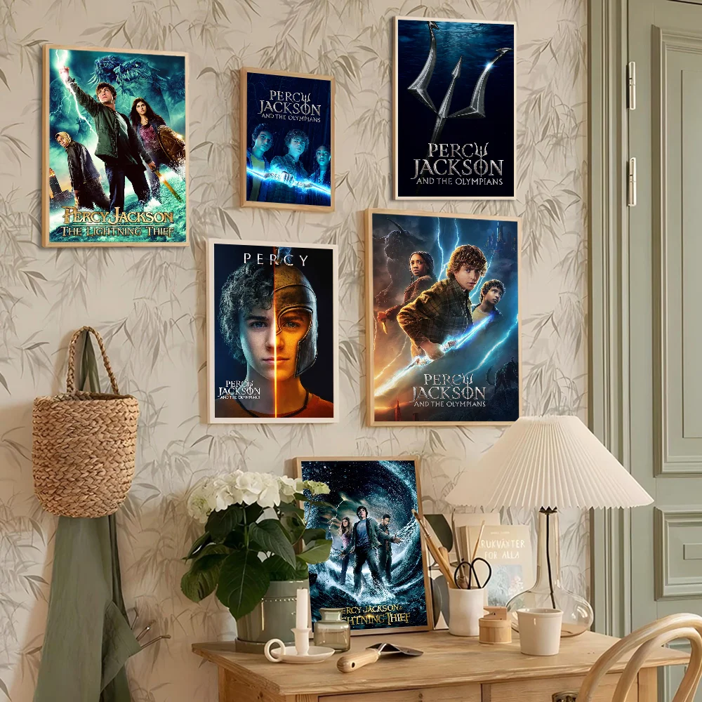 P-Percy J-JacksonS O-Olympians Self-adhesive Art Poster Whitepaper Sticker DIY Room Bar Cafe Wall Decor