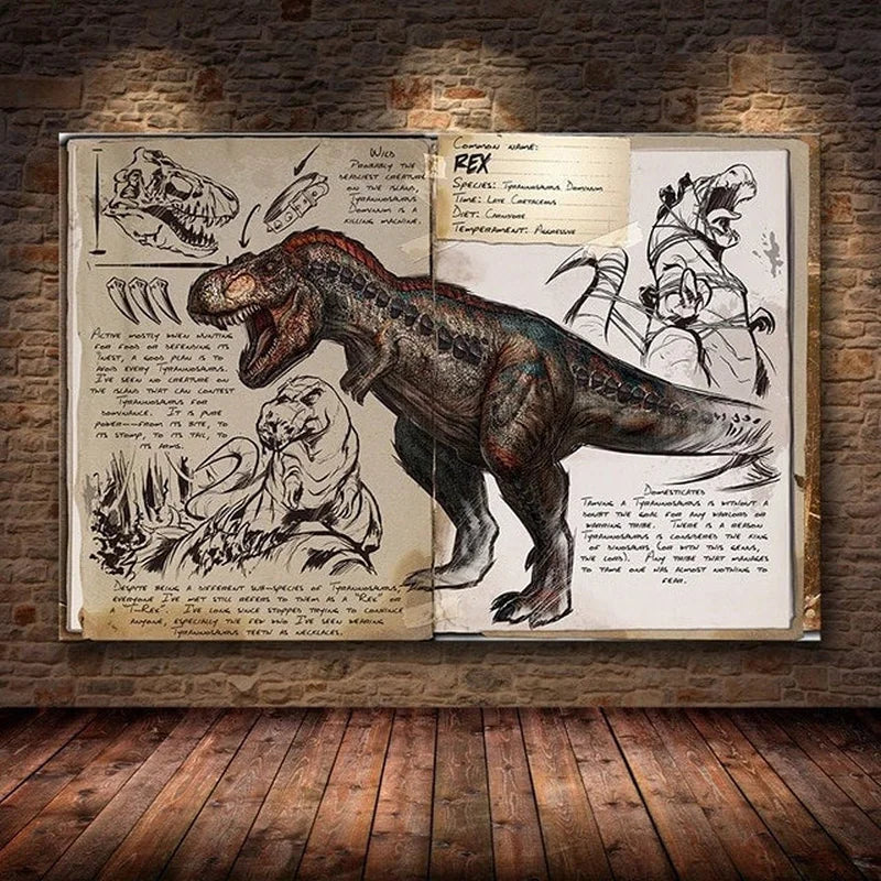 Modular Canvas Ark Survival Evolved Pictures Painting Survival Game Home Decor Print Dinosaur Poster Living Room Modern Wall Art