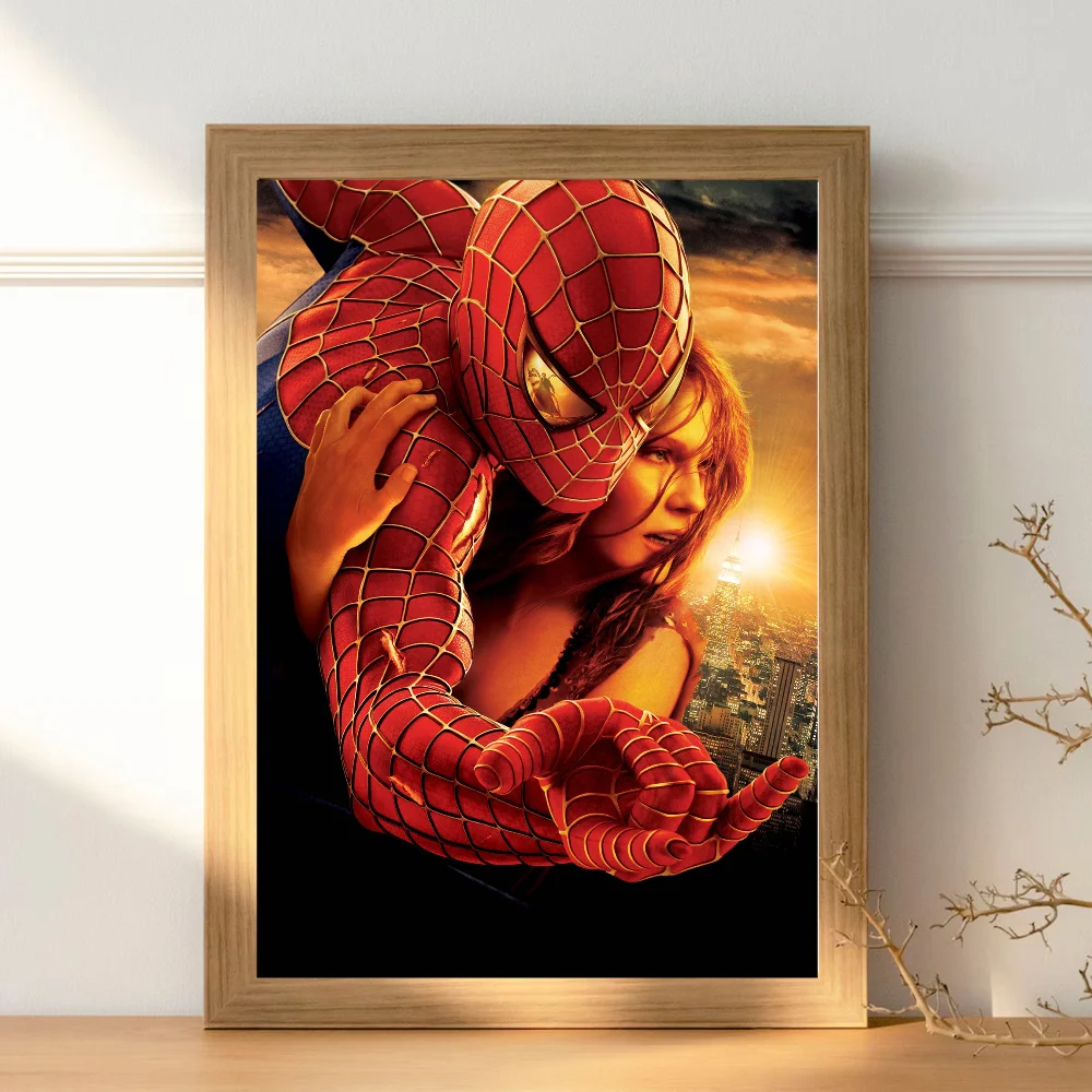 TOMY Spiderman Anime Posters Sticky HD Quality Wall Art Retro Posters For Home Room Wall Decor
