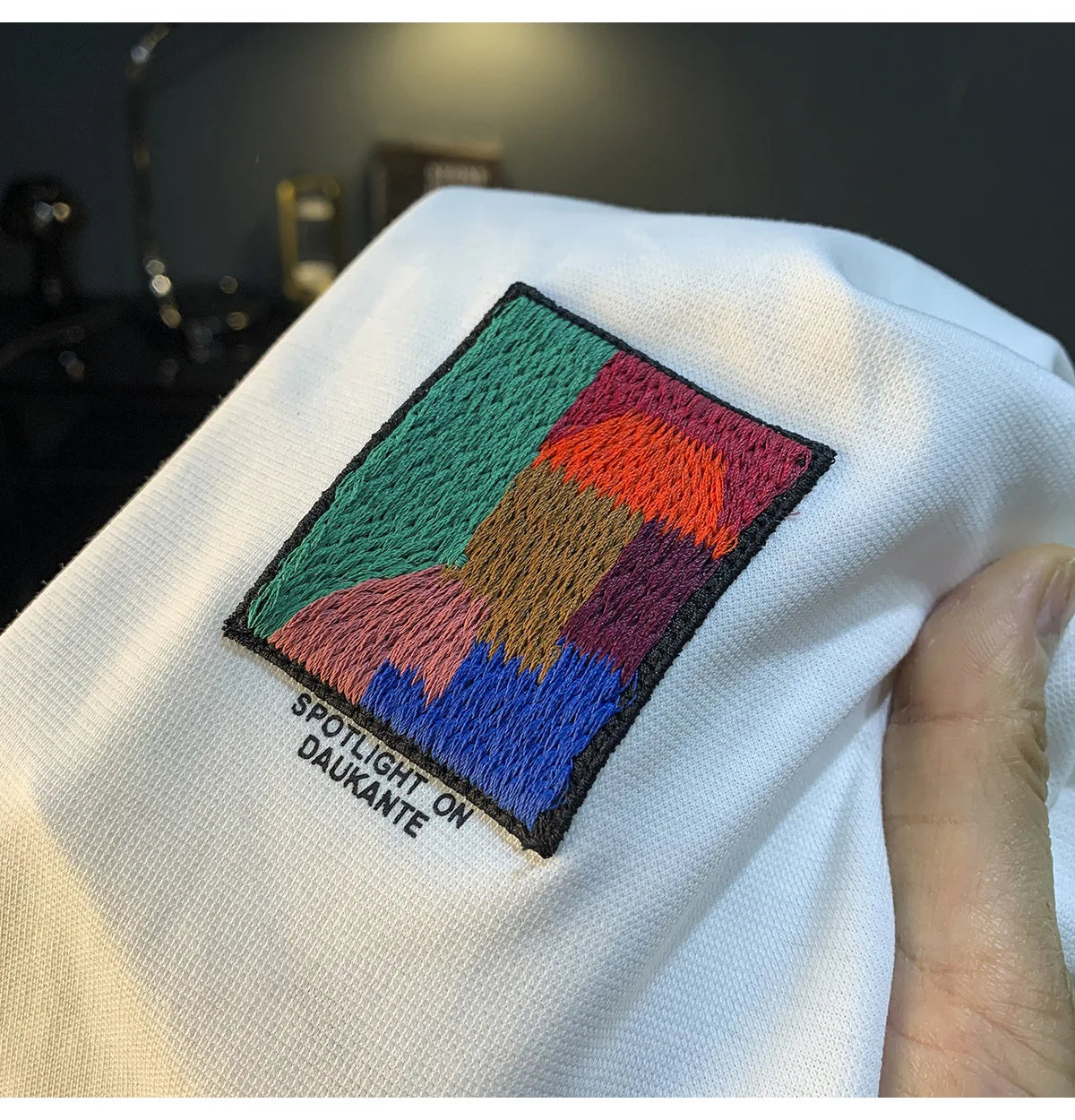2025 Summer New Geometric Creative Printed Short sleeved T-shirt for Men, Comfortable, Versatile, Premium Embroidered Top