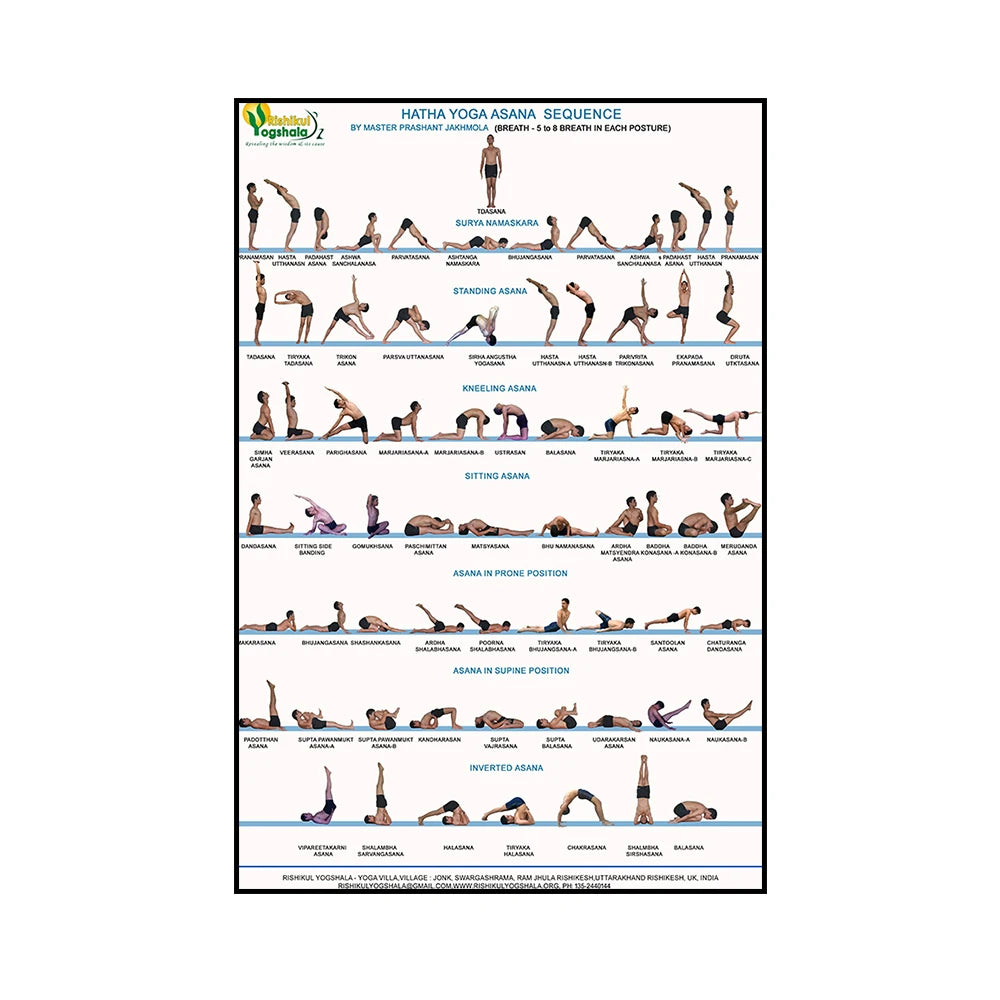 Gym Yoga Studio Workout Detailed Action Chart Pose Canvas Poster Bodybuilding Wall Art Painting Prints Home Room Decor Murals