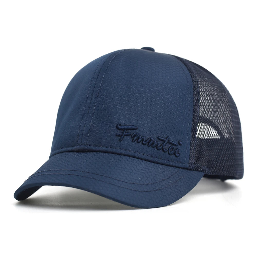 Summer Spring Short Brim Mesh Baseball Cap Men Women Breathable Dad Hat Adjustable Solid Trucker Style Low Profile Caps