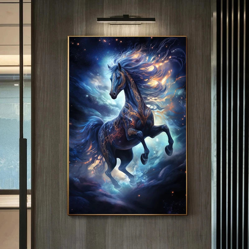Fantasy Horses Poster Magic Natural Animals Fantasy Prints Canvas Painting Wall Art Pictures Home Living Room Modern Decoration