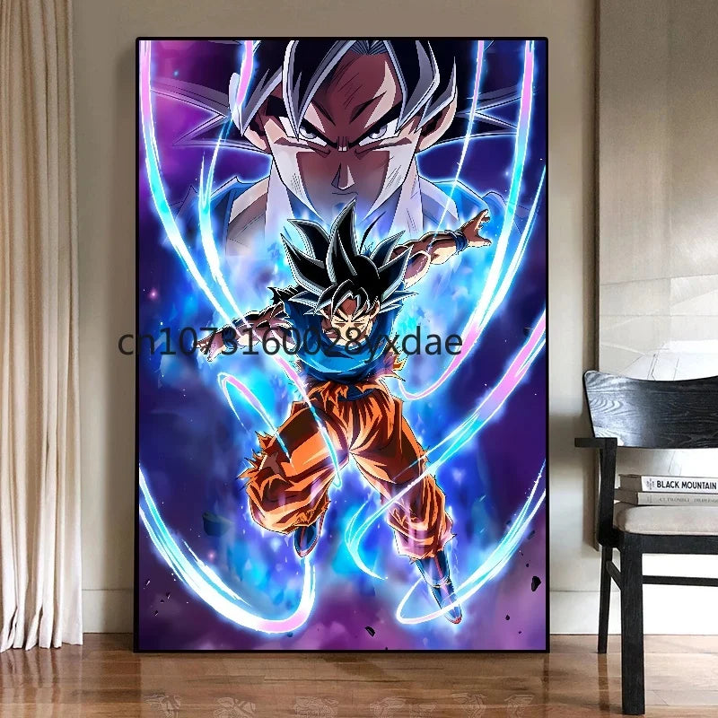 High Quality Classic Hot-blooded Anime Dragon Ball Goku Vegeta HD Poster Picture Living Home Decor Mural Painting Birthday Gifts