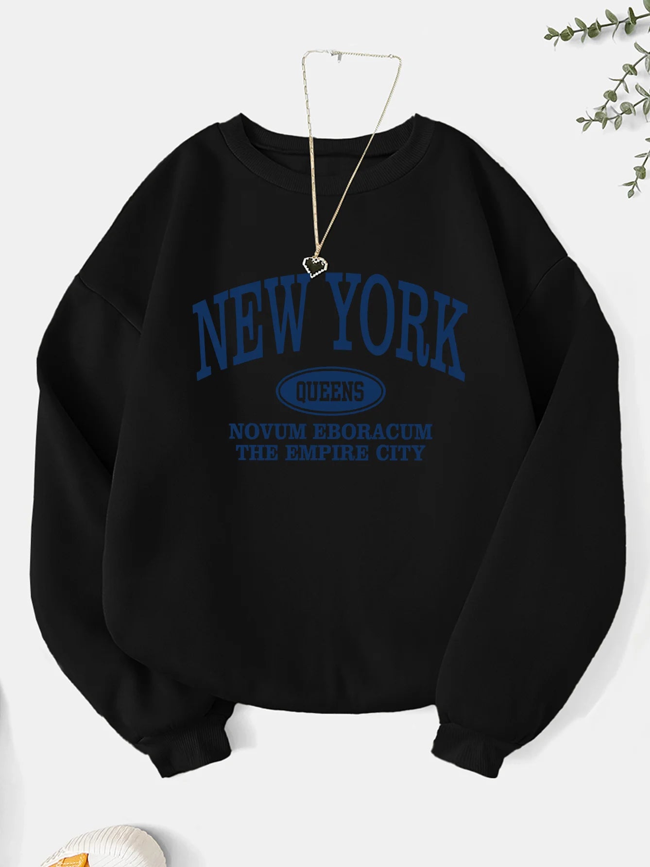 New In Hoodies NEW YORK Print Sweatshirts Women Letter Printed Round Neck Hoodie Casual and Fashionable Winter Women's Pullover