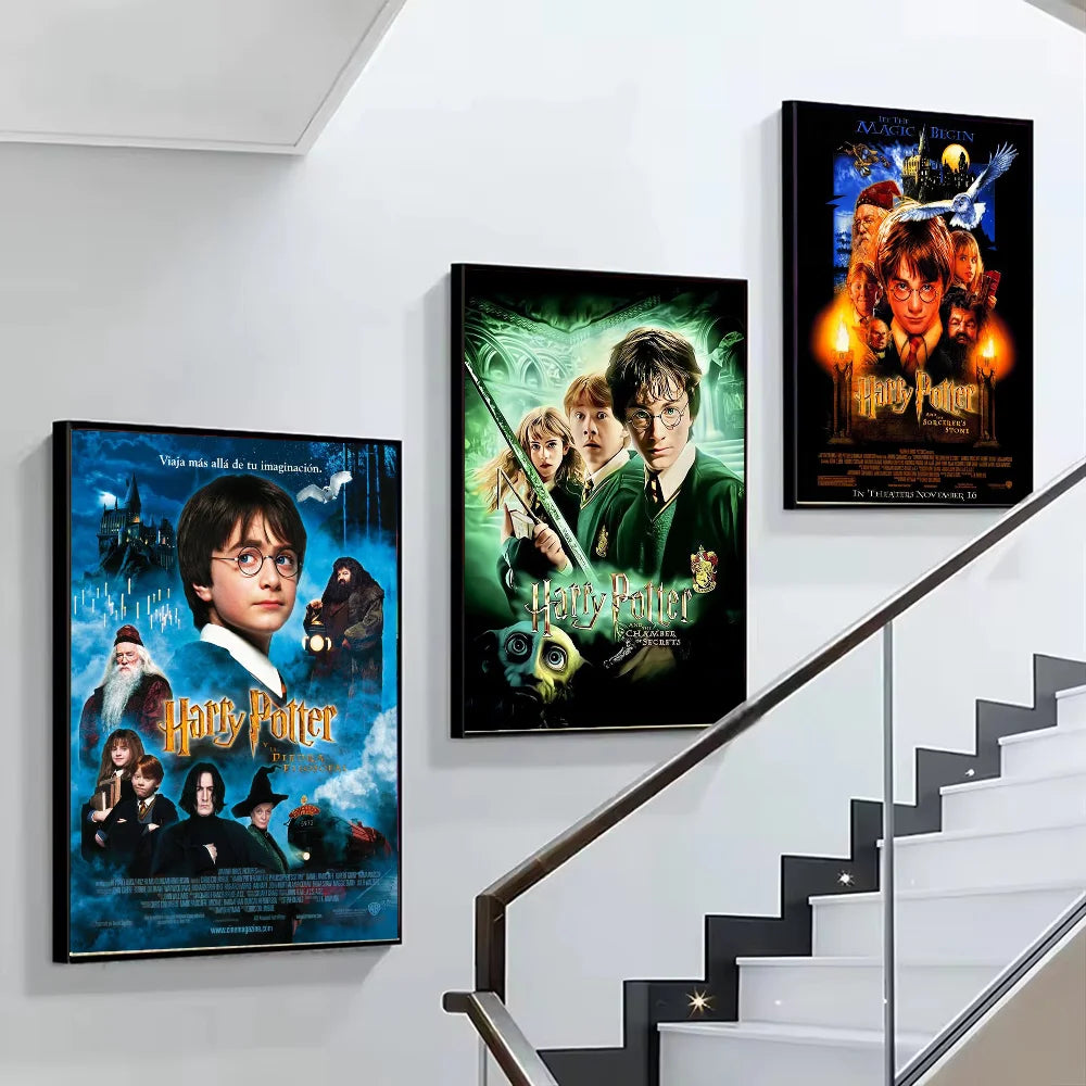 1pc Harry P-Potter Poster Self-adhesive Art Waterproof Paper Sticker Coffee House Bar Room Wall Decor