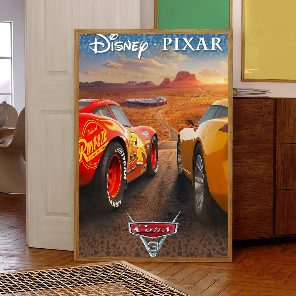 Cartoon C-ars 3 Poster Prints Wall Sticker Bedroom Living Office Home Room Decoration Painting Self Adhesive