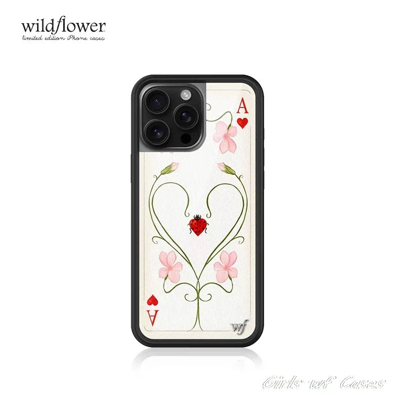 Wildflower Girls Lila Moss Model Poker A Phone Case for iPhone 12 13 14 15 16 Pro Max Plus 16pro 15pro 16PLUS WF 3D Cover Cases