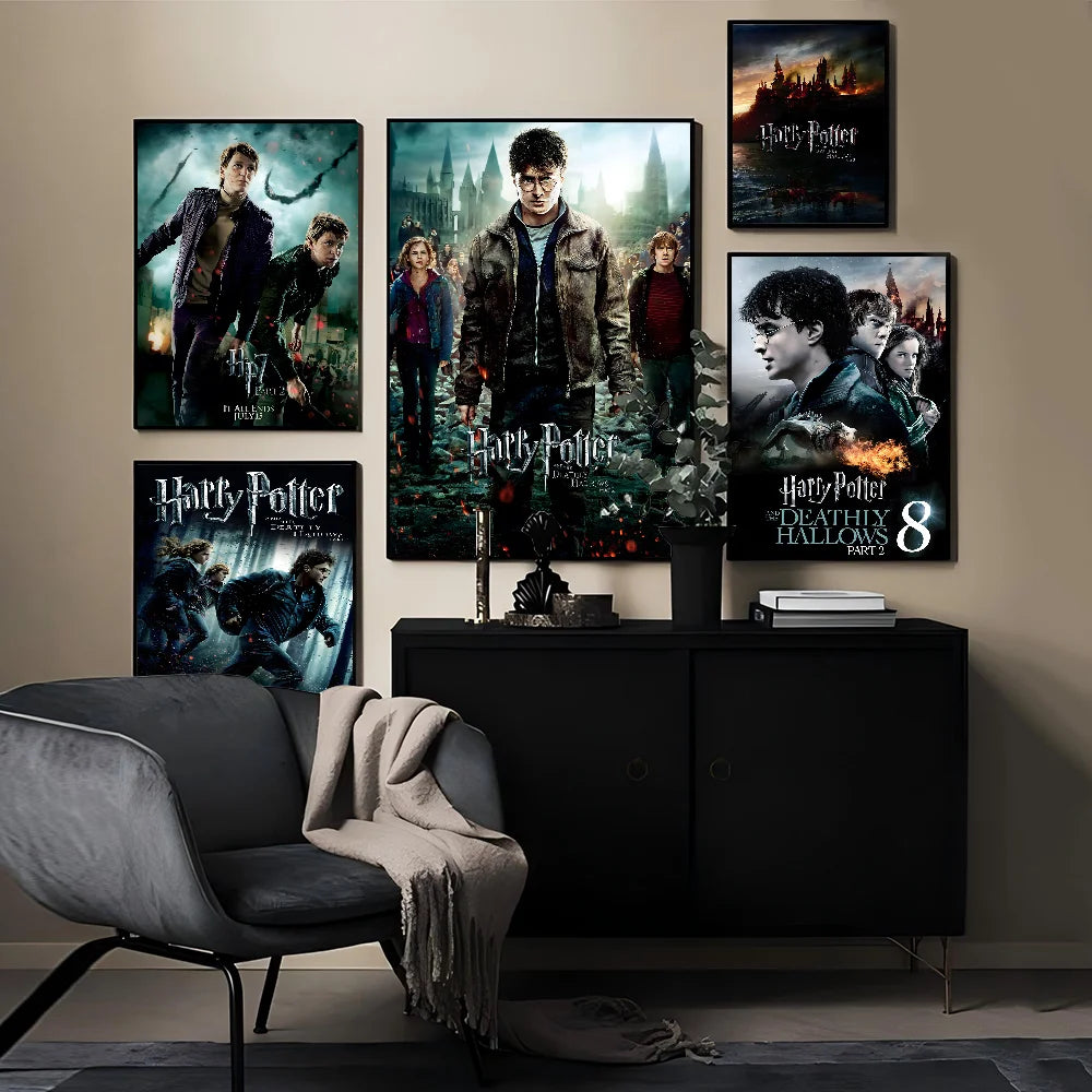 Harrys Potters Magical Classic Vintage Posters Sticky Vintage Room Home Bar Cafe Decor Kawaii Room Decor