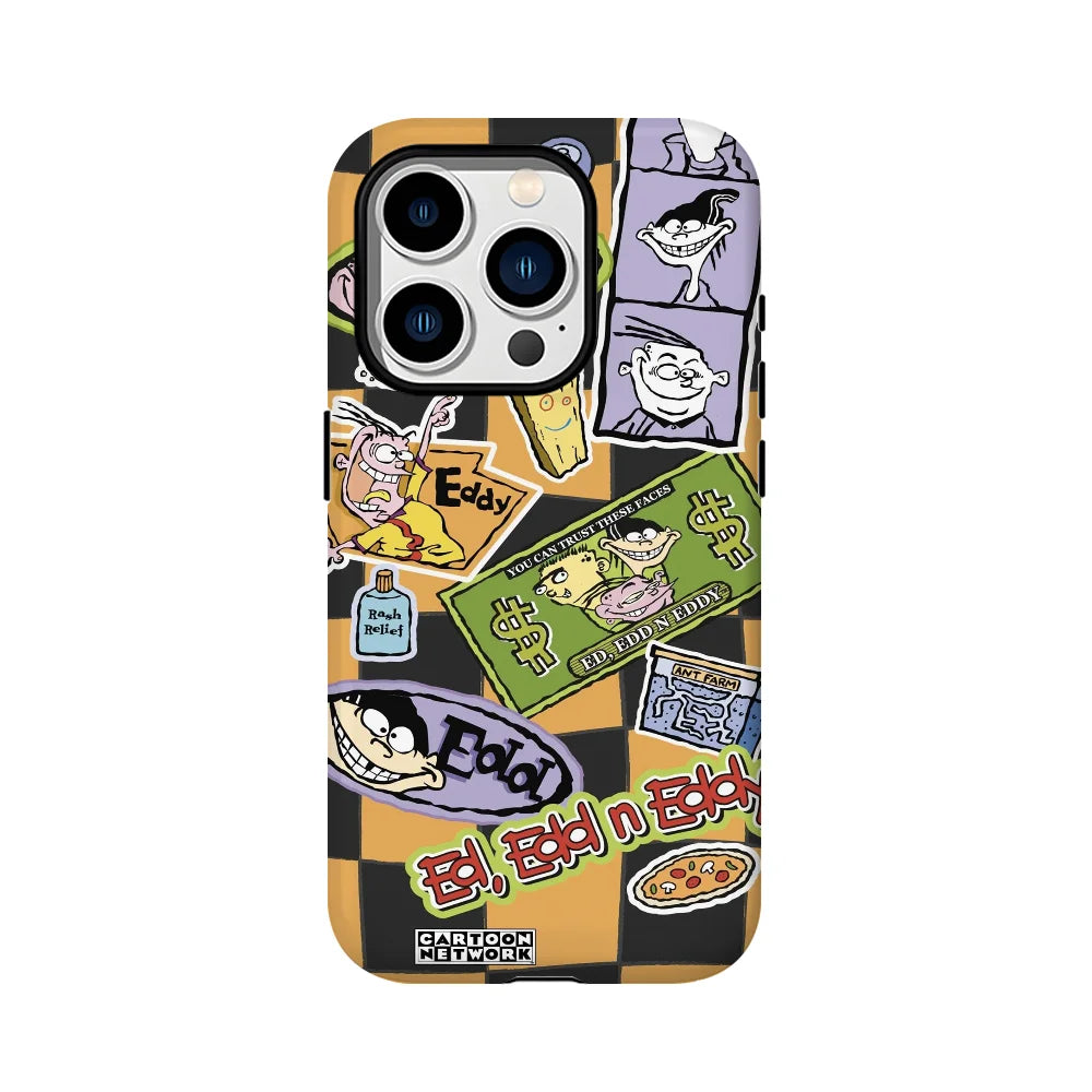 Cartoon E-Eddy Sticker Phone Case Phone Case Film shell For iPhone 16 15 14 13 12 11 Pro Max Plus