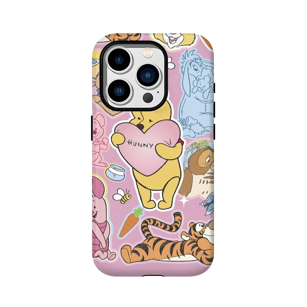 Winnie The Pooh Cute Sticker  Phone Case Phone Case Film shell For iPhone 16 15 14 13 12 11 Pro Max Plus