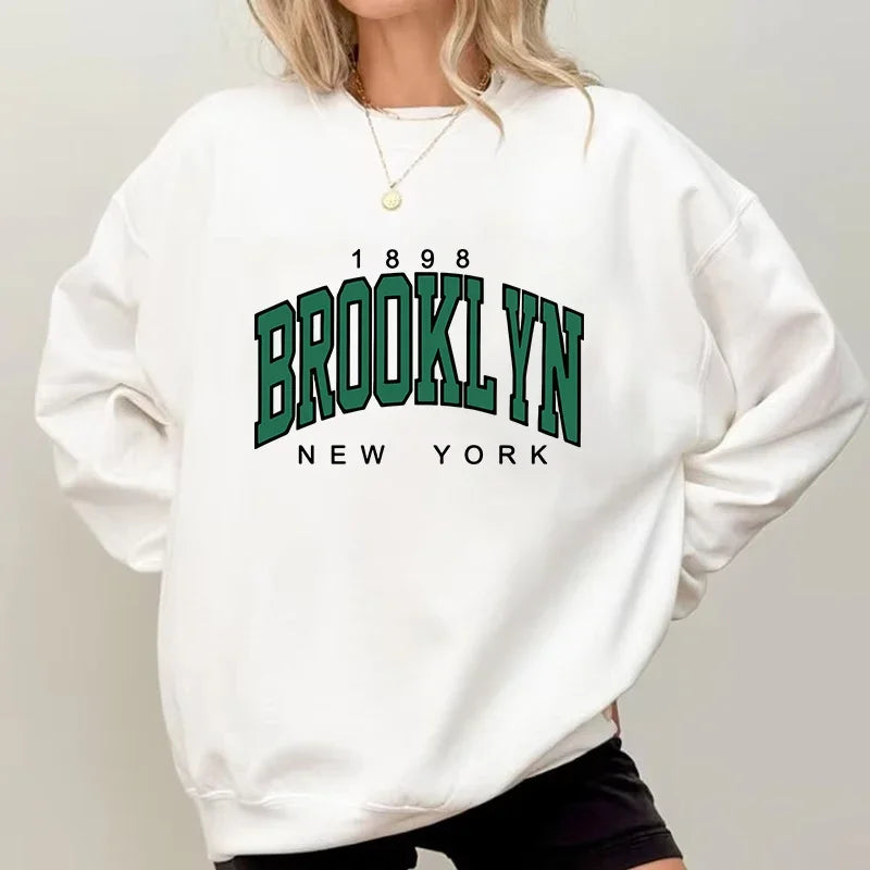 Hot Sales Womens Sweatshirt Unique Print O Neck Tops Casual Jogging Pullover Daily Commute Party Clothing Loose Woman Tracksuit