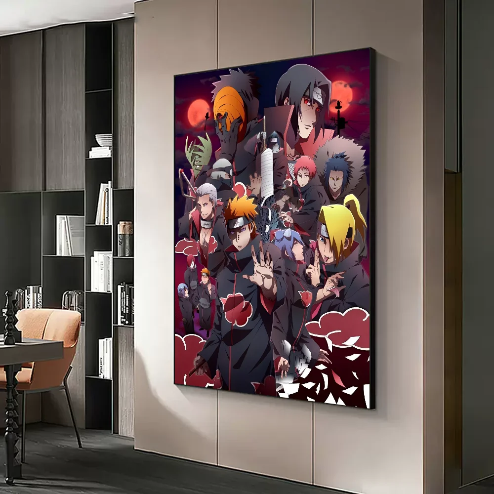 Anime Naruto Self-adhesive Art Poster Whitepaper Sticker DIY Room Bar Cafe Wall Decor