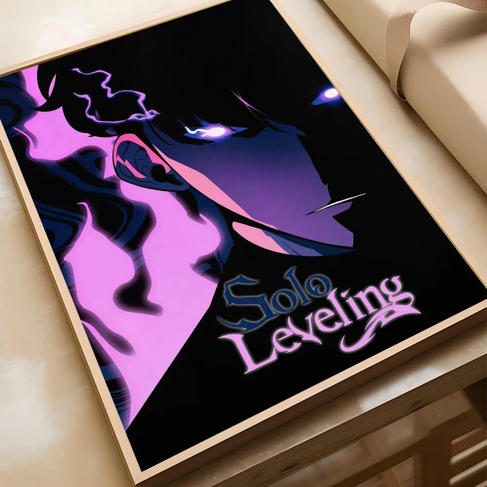 1pc S-Solo L-Leveling Poster Self-adhesive Art Waterproof Paper Sticker Coffee House Bar Room Wall Decor