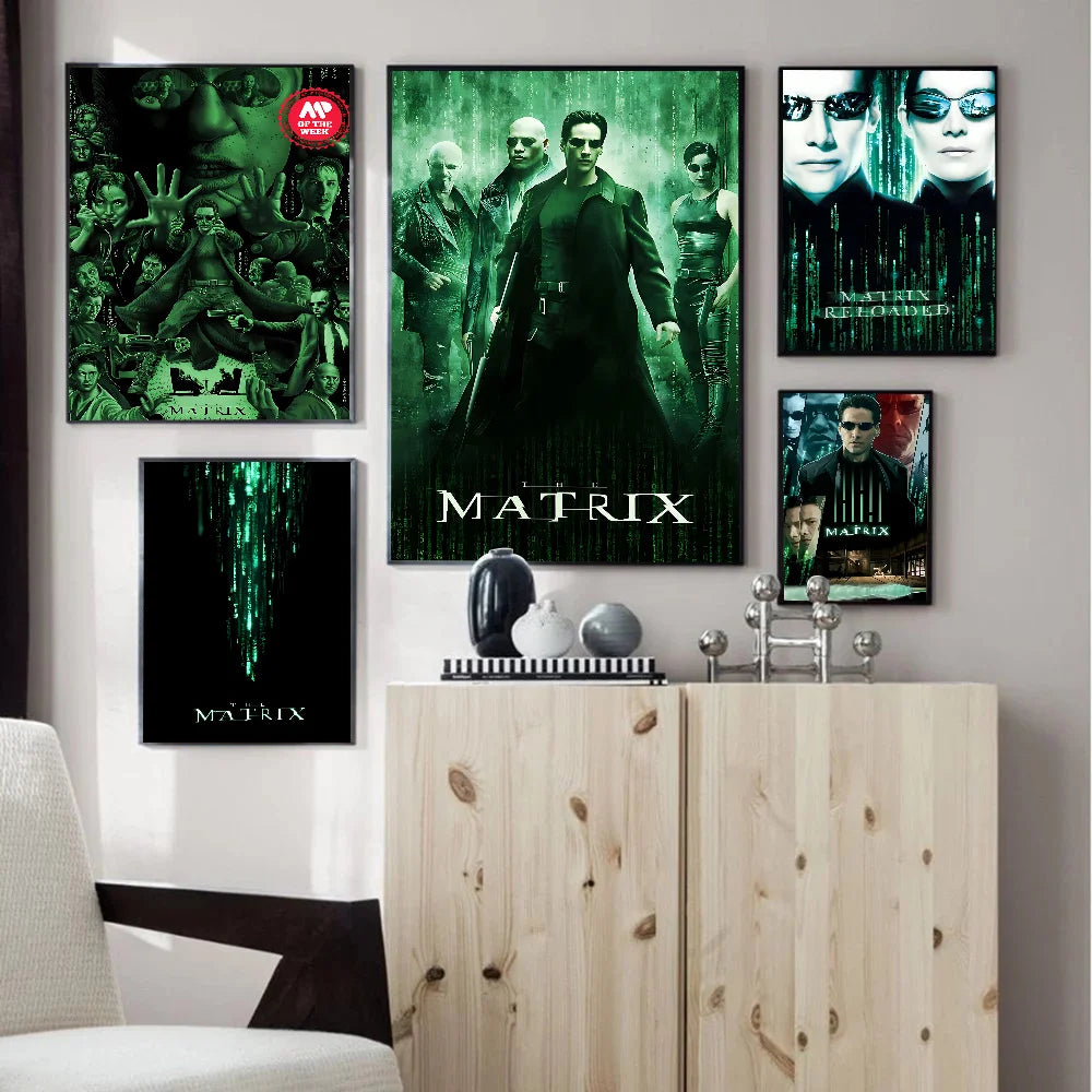 The Matrix Movie Sticky HD  Wall Art  Posters for Home Kawaii Room Decor Anime Posters Sticky HD Quality Retro  for Home