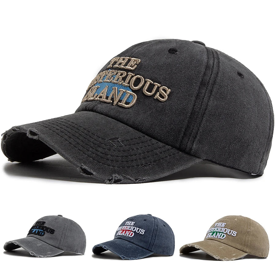 The Mysterious Island Letter Baseball Cap For Men Cotton Fashion Casual Snapback Women Vintage Hat Visor Hip Hop Caps Unisex