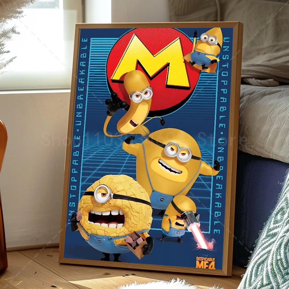 Movie D-Despicable Me 4 Poster Stickers Art Wall Murals Decor Game Room Decor Gifts Kawaii HD Painting