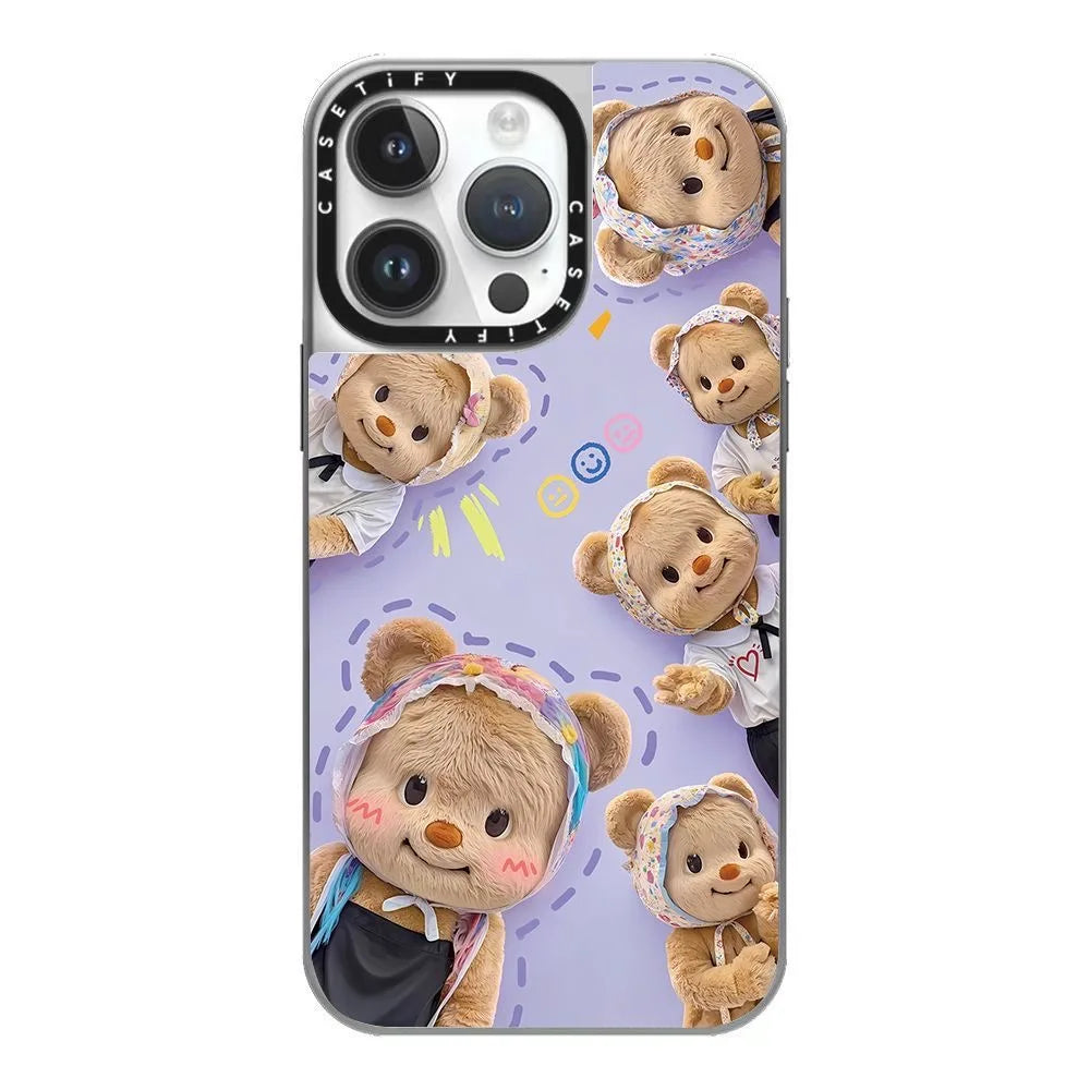 for CASETi joint butter teddy bear phone case suitable for iPhone 16, ProMax, Apple 1514, cute cartoon