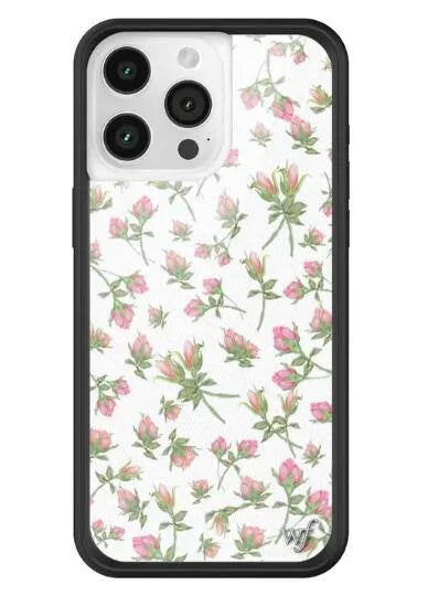 Wildflower Ins Cute Cartoon Phone Case for iPhone Leopard Print Cherry Pink Cat Brown  13 Pro 14 Pro 15 Pro WF Strawberries case