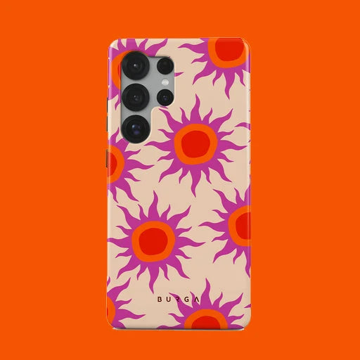Sunset Glow BURGA Phone Case for Samsung Galaxy S25 S24 S23 S20 FE Plus Ultra 4G 5G Glossy Film Hard PC Cover
