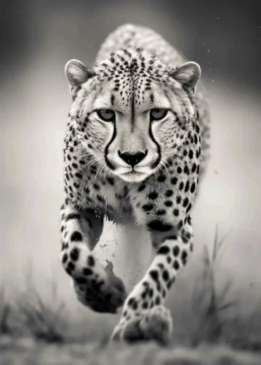 Animals Black and White Poster Prints Tiger Elephant Deer Cheetah Bull Horse Canvas Painting Wall Art Living Room Home Decor