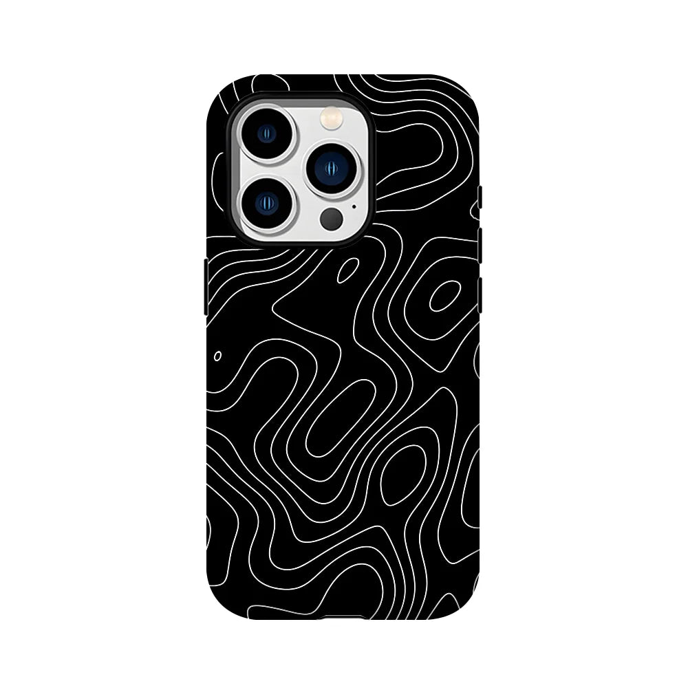 Black and white lines Phone Case Phone Case Film shell For iPhone 16 15 14 13 12 11 Pro Max Plus