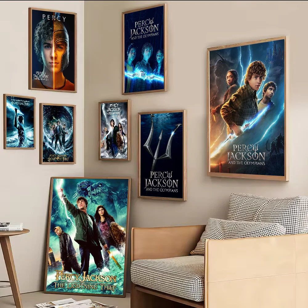 P-Percy J-JacksonS O-Olympians Self-adhesive Art Poster Whitepaper Sticker DIY Room Bar Cafe Wall Decor