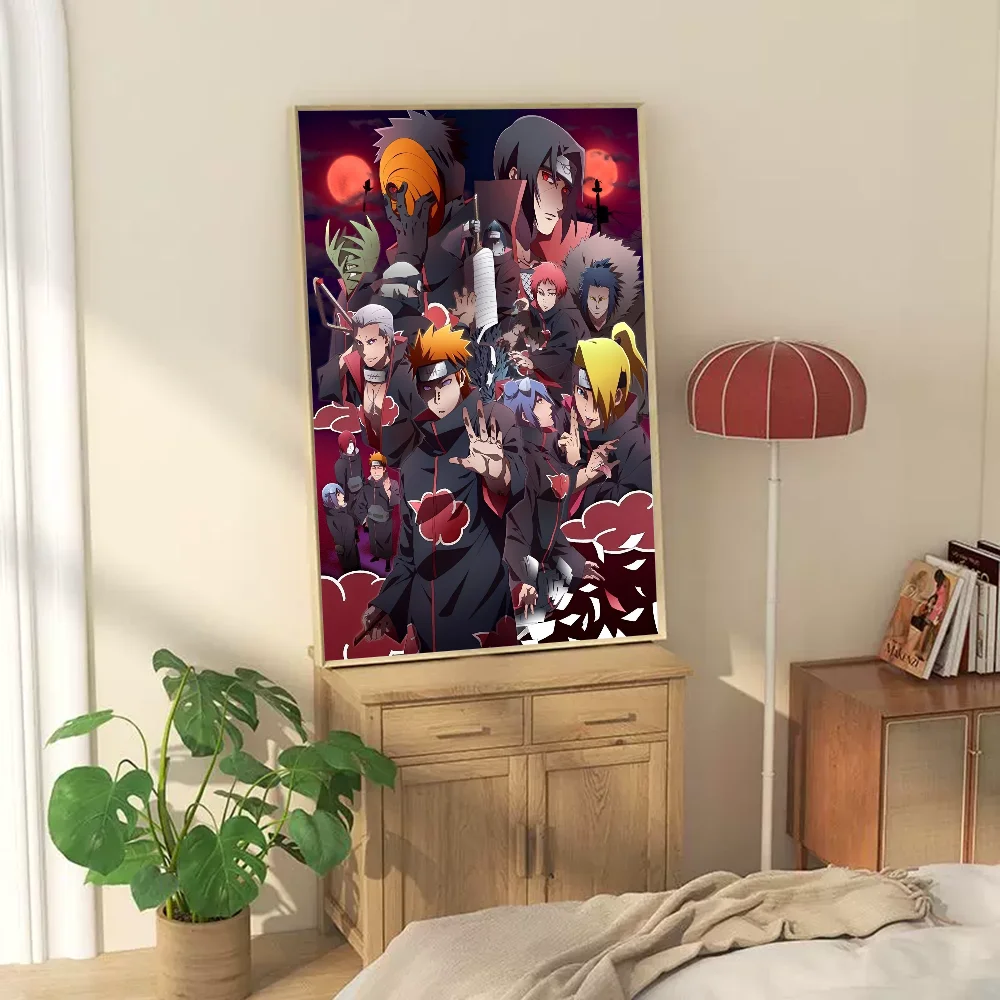 Anime Naruto Self-adhesive Art Poster Whitepaper Sticker DIY Room Bar Cafe Wall Decor